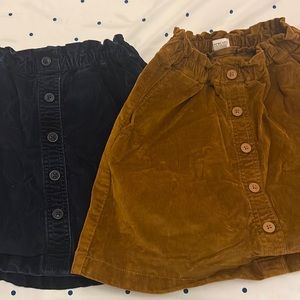 Set of 2 Girls Crewcuts corduroy skirts
